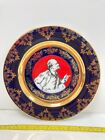 USSR Russia Lenin Cobalt, Red and Gold Commemorative Plate w/ Gold Trim