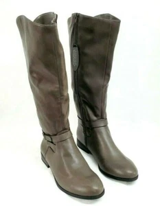 Style & Co. SC35 Kindell Grey Wide Calf Riding Boots Women Size 7.5 - Picture 1 of 5