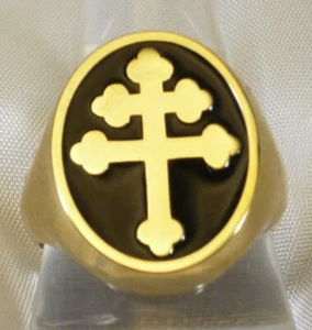 RING KREUZ LORRAINE IN ORO 750 LORRAINE KREUZ RING 18 K GOLD MAGNUM PI - Bild 1 von 4