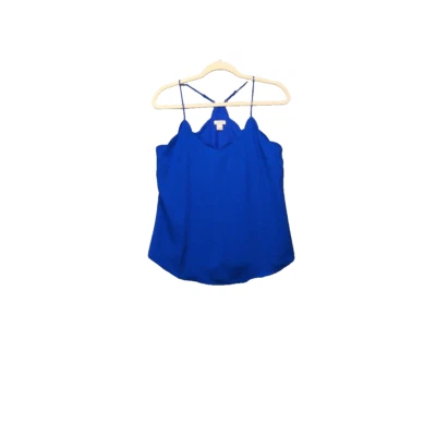 Top de mujer talla J.CREW correa ajustable de espagueti totalmente forrada escote vieira azul  Foto 1 de 4