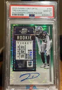 2020 Contenders Optic Trevon Diggs /27 PSA 10 Auto Green Pulsar Rookie Ticket - Picture 1 of 2