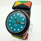1990 Green Swatch Pop Watch For Women And Men, Vintage 90S Hipster Swiss Swatch