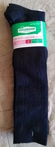 3-pack of Black Knee Hi Cable Knit Socks by Classroom Uniforms NEW Youth Medium - Picture 1 of 4