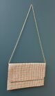 Atmosphere Metallic Accent Woven Straw Chain Shoulder Large Envelope Bag