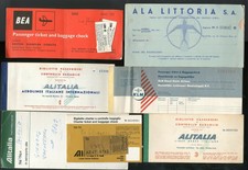 Aviazione Ala Littoria Alitalia Lotto di Biglietti Aerei