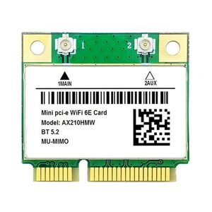 Carte WiFi AX210HMW WiFi 6E PCI-E AX210 802.11Ax/Ac 2.4G/5G//6G BT5.2 Ada7424 - Photo 1/7