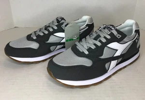 diadora N.92 scarpe sneakers casual stringate uomo 9,5 donna 11 grigio nero bianco - Foto 1 di 11