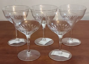 SENECA elegantes Glas FIRST LADY Schliff 1408 Kristall 5 CHAMPAGNER Sherbet Stiele 1963 - Bild 1 von 5