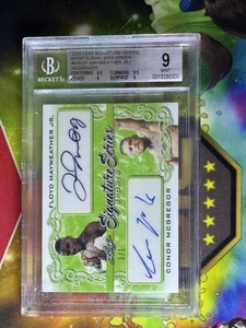 2020 Leaf Signature Series Dual Green #SSD21 Mayweather Jr. / McGregor 1/1 BGS 9 - Picture 1 of 2