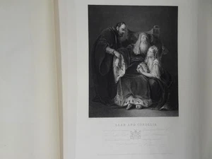 Lear And Cordelia 1855 Print Engraving Gilbert S. Newton Engraved by Hatfield - Picture 1 of 6
