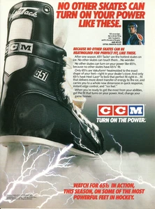 1989 CCM 651 Tacks Hockey Schlittschuhe Mark Messier Vintage Print Werbung Werbung - Bild 1 von 1