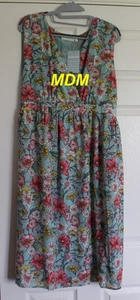 JoJo Maman Bebe Women Duck Egg WRAP FLORAL MIDI Maternity Sleeveless DRESS 18 BN - Picture 1 of 3