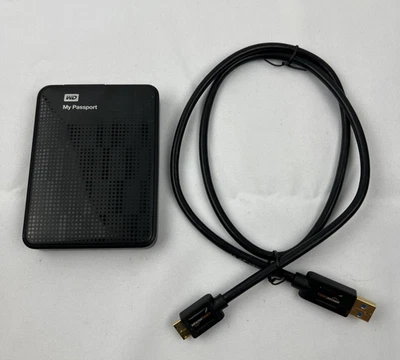 WD My Passport 1TB 1000GB Portable USB 3.0 Drive WDBBEP0010BBK - Image 1 of 4