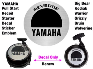 Yamaha Kodiak Warrior Big Bear Pull Start Decal Emblem Recoil Starter Sticker - Picture 1 of 2