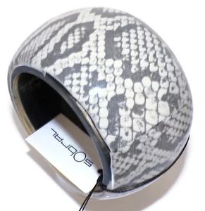 Sobral Atelie Snake Skin Reptile Motif Inclusion Artist Made Bangle Bracelet - Picture 1 of 5