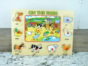Puzzle in legno "In fattoria" Animali, 8 pezzi, - Foto 1 di 2
