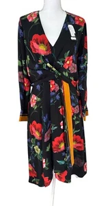 Abito Kobi Halperin nuovo seta floreale Zula taglia large originale $598 - Foto 1 di 22