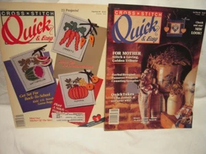SAMMLERSTÜCK 2er Set Kreuzstich Quick & Easy Magazine - Apr/Mai, Aug/Sep 1990 - Bild 1 von 3