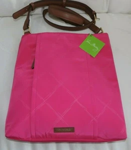 VERA BRADLEY Preppy Poly Molly Crossbody Hipster - Rose Pink - Faux Trim - NWT - Picture 1 of 6