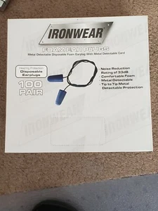 Ironwear Foam Ear Plugs! Brand NEW pack of 100! Rating of 33dB! Ind. Wrapped! - Picture 1 of 1