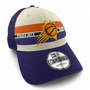 New Era Phoenix Suns NBA Team Stripes 9Forty Trucker Snapback Adjustable Hat Cap - Picture 1 of 7