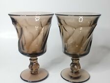 Vintage Set Of 2 Fostoria Jamestown Brown 5 3/4" Goblets #2719/2