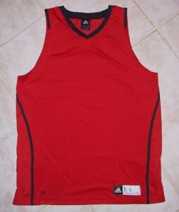 ADIDAS TS Creator Red Black Basketball Practice Game Jersey NEW Mens Sz L