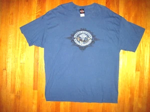 Road Runner Harley-Davidson Motorcycle San Benito Texas Blue T-Shirt 2XL New - Picture 1 of 5