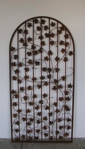 Rankgitter  Sichtschutz  Spalier Schmiedeeisen Handarbeit Bachus RBRG Roh Rost - Bild 1 von 4