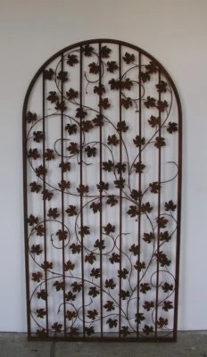 Rankgitter  Sichtschutz  Spalier Schmiedeeisen Handarbeit Bachus RBRG Roh Rost - Bild 1 von 4