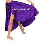 Satin Panama skirt Purple Women Wear Belly Dance High low skirt Ballet dance S73