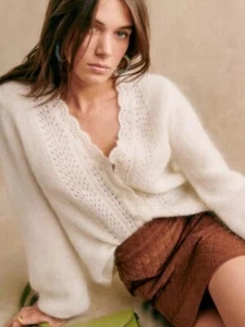 Cardigan maglione donna Sezane maglia mohair - Foto 1 di 25