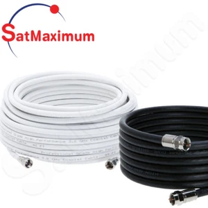 Koaxial TV Antenne RG6 Kabel Verlängerung Koax HDTV Kabel doppelt geschirmtes Kabel SET - Bild 1 von 38