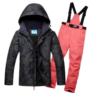 Mens Winter Warm Ski Suits Waterproof Ski Pants Jackets Coat Snowboard Snowsuits - Picture 1 of 29