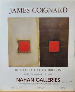 SPECIAL ART SALE! JAMES COIGNARD Retrospective Exhibition Poster HAND SIGNED - Picture 1 of 5