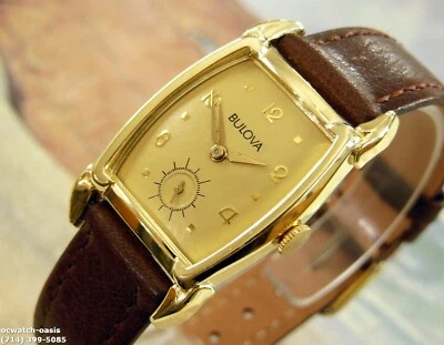1953 Vintage BULOVA,  Stunning YELLOW Dial, Serviced & Warranty - Image 1 of 4
