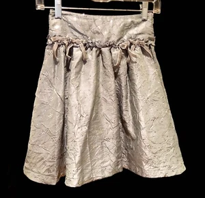 TCP Girls Gray Crinkle Satin & Sparkle Skirt Size 6X/7 Adj. Waist Christmas  - Picture 1 of 9