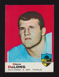 1969 TOPPS FOOTBALL #129 Steve DeLong Tennessee SAN DIEGO CHARGERS EX A - Picture 1 of 2