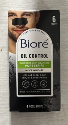 Bioré Men's Pore Strips for Blackhead Removal Deep Cleansing Nose Strips 6 Count - Image 1 of 2