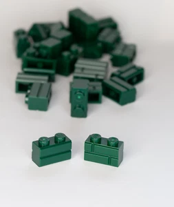 25x LEGO® Mauerstein Masonry 1x2 dunkelgrün (98283) (Dark Green) NEU - Bild 1 von 1