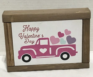Happy Valentine’s Day hand Made Wood Sign 7.5 Dixie Da Designs Home Furnishings - Picture 1 of 5