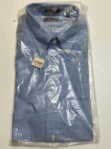 Gant Vintage Super Oxford Blue Short Sleeve Button Down Shirt Men’s Size 15 1/2