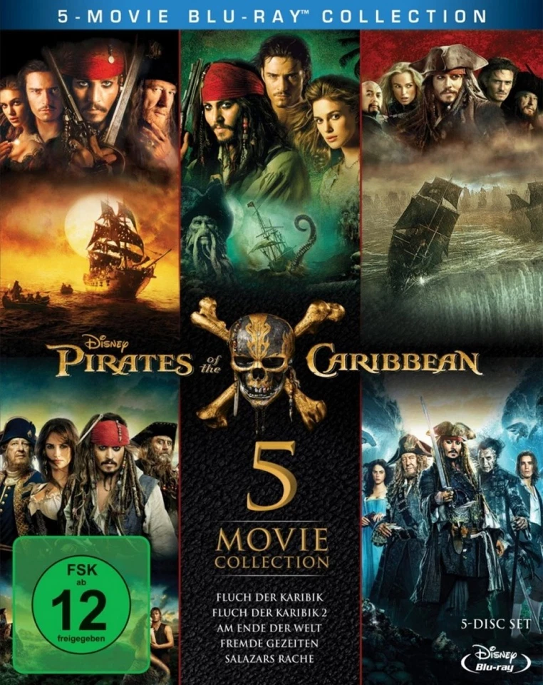 Pirates of the Caribbean - 5-Movie Collection # 5-BLU-RAY-BOX-NEU - Bild 1 von 1