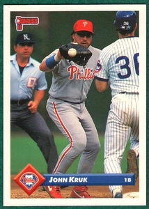 John Kruk - 1993 Donruss #436 - Philadelphia Phillies Baseballkarte - Bild 1 von 2