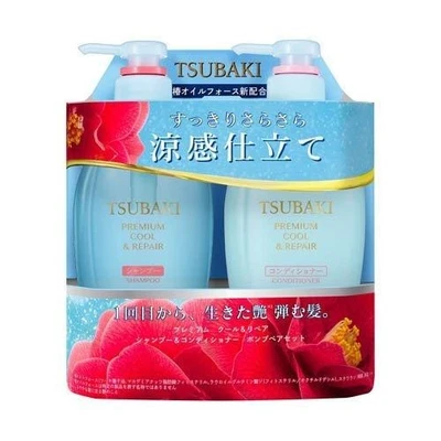 Juego de champú y acondicionador Shiseido Tsubaki Premium Cool - Control de aceite Foto 1 de 3