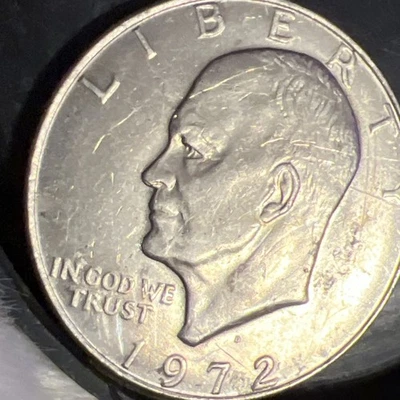 1972 Eisenhower dólar prata D em perfeito estado - Imagem 1 de 4