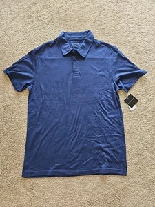 Saks Fifth Avenue Men's Cotton Modal Polo - Navy Blue - Size Medium NEW - Picture 1 of 4