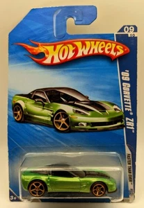 Hot Wheels '09 Corvette C6 ZR1 FTE Faster Than Ever green p2455 - Picture 1 of 10