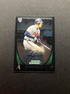 Autógrafos de novato cromados Bowman - Freddie Freeman #205 2011 (AU, RC) Foto 1 de 2