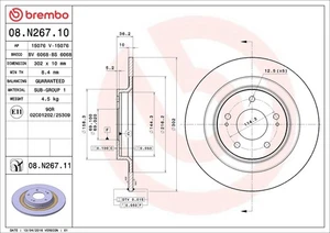 2x Brake Discs Pair Solid fits MITSUBISHI ASX GA 1.8 Rear 2012 on 4B10 302mm Set - Picture 1 of 2